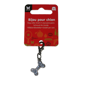 Pendentif de collier - os strass cristal - bleu