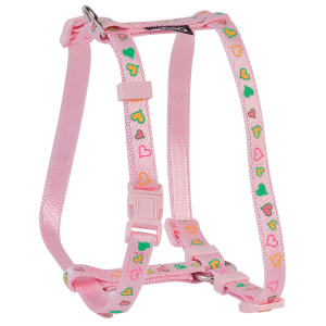 Harnais en nylon - Love City - 22/30cm - 1cm - rose