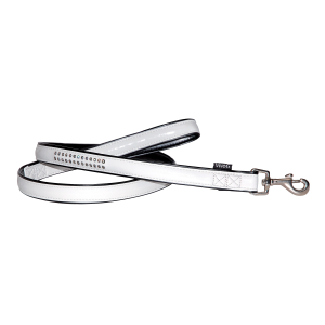 Laisse - Pierre de cristal - 100cm - 2cm - blanc