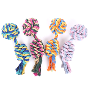 Ball with rope - Classic - 25cm - multicoloured