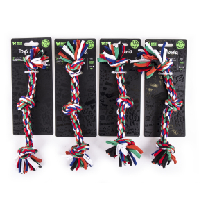 3-Knot Rope Toy for Puppy - Puppy - 25cm - Multicoloured