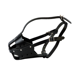 Leather muzzle - Rottweiler - black