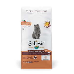 Schesir poulet chat stérilisé light - 10kg