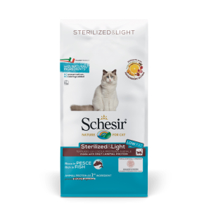 Schesir poisson chat stérilisé light - 10kg