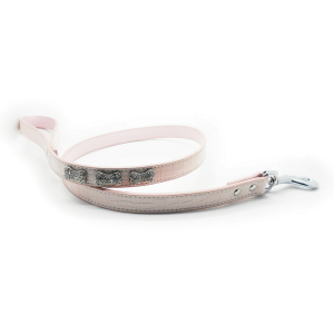 Laisse fantaisie - Os - <100cm - 2cm - rose pâle