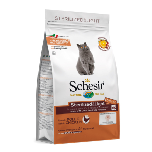 Schesir poulet chat stérilisé light - 1,5kg