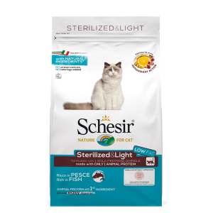 Schesir poisson chat stérilisé light - 1,5kg