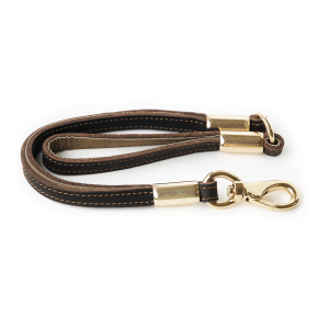 Laisse en simili cuir avec ressort - Chasse Vivog - <70cm - 1.3cm - marron