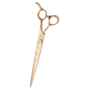 Ciseaux droits avec poucette Rose Pearl - Optimum - 22,5cm