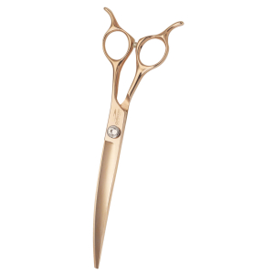 Ciseaux courbes avec poucette Rose Pearl - Optimum - 20,6cm