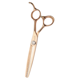 Ciseaux effileur avec poucette Rose Pearl - Optimum - 18,5cm