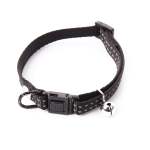 Nylon Cat Collar - Flash - 20/30cm - 1cm - Black