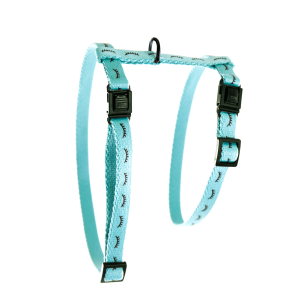 Harnais chat en nylon - Dodo - 35/50cm - 1cm - turquoise