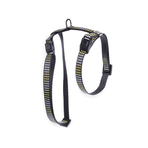Harnais en nylon - Croix - 35/50cm - 1cm - jaune