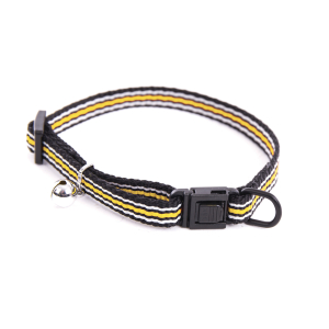 Collier chat en nylon - Trio - 20/30cm - 1cm - noir/jaune
