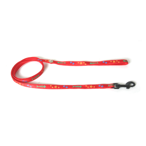 Laisse chat en nylon - Fish & star - 1m - 1cm - rouge