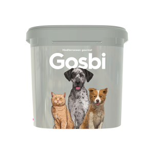Storage bin for kibble - Gosbi - 12kg - grey