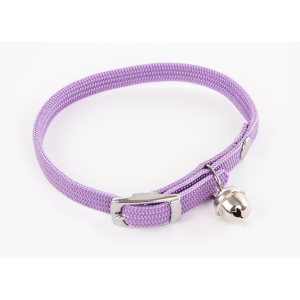 Collier chat élastique en nylon - Classique Tubulaire - <30cm - 1cm - parme
