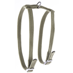 Harnais chat H en nylon - Classique Tubulaire - 35/40cm - 1cm - kaki