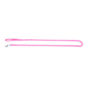Laisse chat en nylon - Classique Tubulaire - 1m20 - 1cm - rose fluo