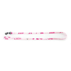 Laisse chat en nylon - Camouflage - 1m - 1cm - rose