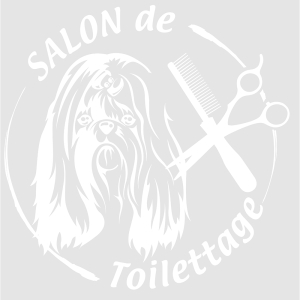 Autocollant - Tete de Shih-Tzu - 40cm - blanc
