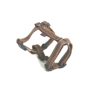 Harnais en cuir - Huilé piqué - 35/50cm - 1.6cm - marron