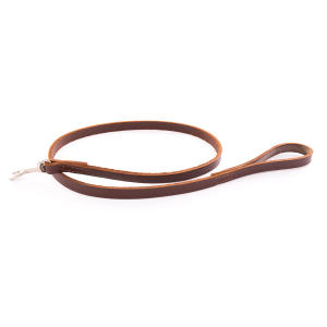 Laisse en cuir - Chasse Huile - 1m - 1.5cm - marron