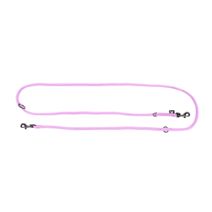 Laisse multiposition en nylon - Classique Rond -  1m15/1m90 - 0.9cm - parme
