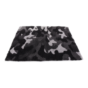 Thick PetBed Mat - Camouflage Pattern - T75 - Black