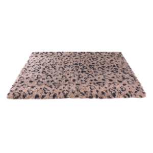 Thick PetBed Mat - Leopard Pattern - T75 - Brown