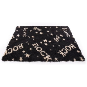 Thick PetBed Mat - Rock Pattern - T75 - Black