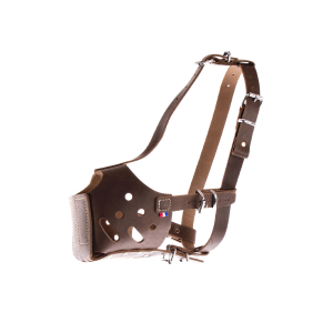 Leather crust muzzle - Rottweiler - T1 - brown