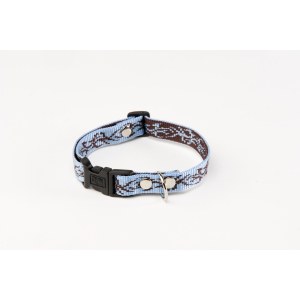 Nylon Collar - Tattoo - 25/40cm - 1.5cm - light blue