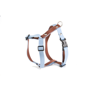 Nylon harness - Two-tone - 30/45cm - 1.5cm - brown/blue