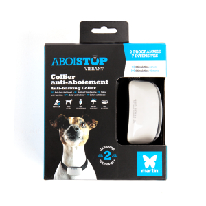 Vibrating Anti-Bark Collar - Aboistop - White