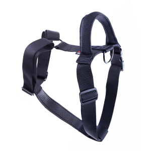 Nylon harness with handle - Intervention - 40/90cm - 1.1cm - black