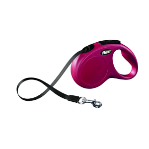 Laisse rétractable avec cordon pour chat - NewClassic - 5m - rouge x 1