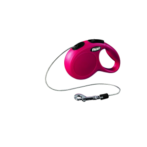 Laisse rétractable avec cordon pour chat - NewClassic - 3m - rouge 1