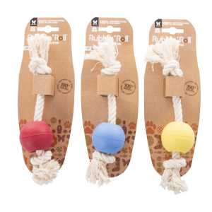 Rubber rope ball - Rubb'n'Rope - 5cm - multicoloured
