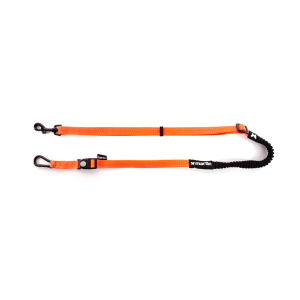 Nylon leash - Basic Canicross - 1.30<2.20m - 2cm - orange