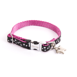 Nylon Necklace - Stars - XS - Black