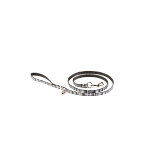 Nylon leash - Grid pattern - XS - 1cm - black