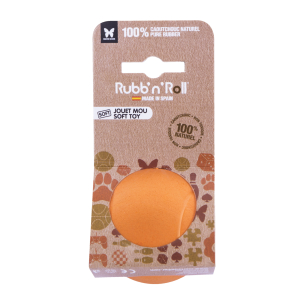 Floating and soft rubber ball - Rubb'n'Soft - M - 7cm - orange