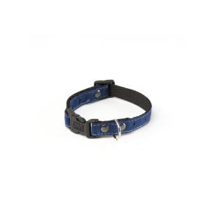 Collier en nylon - 5eme avenue - 22.5/40cm - 1.5cm - bleu
