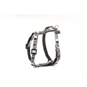 Harnais en nylon - Noir & Blanc - 25/35cm - 1c