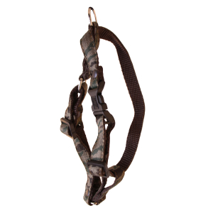 Harnais en nylon - Camouflage - 35/45cm - 1.5cm - rose