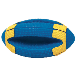Vinyl rugby ball with rope - Sports - 23cm - blue