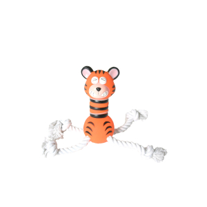 Vinyl tiger with rope - Super animal - 19cm - black