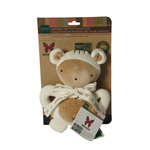 Plush squirrel with handle - Simply Fido - 18cm - white